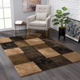 thumbnail image 1 of eRug Outlet Montage Collection Modern Abstract Area Rug (5x8 feet) - 5'3" x 7'7", Brown, 1 of 6