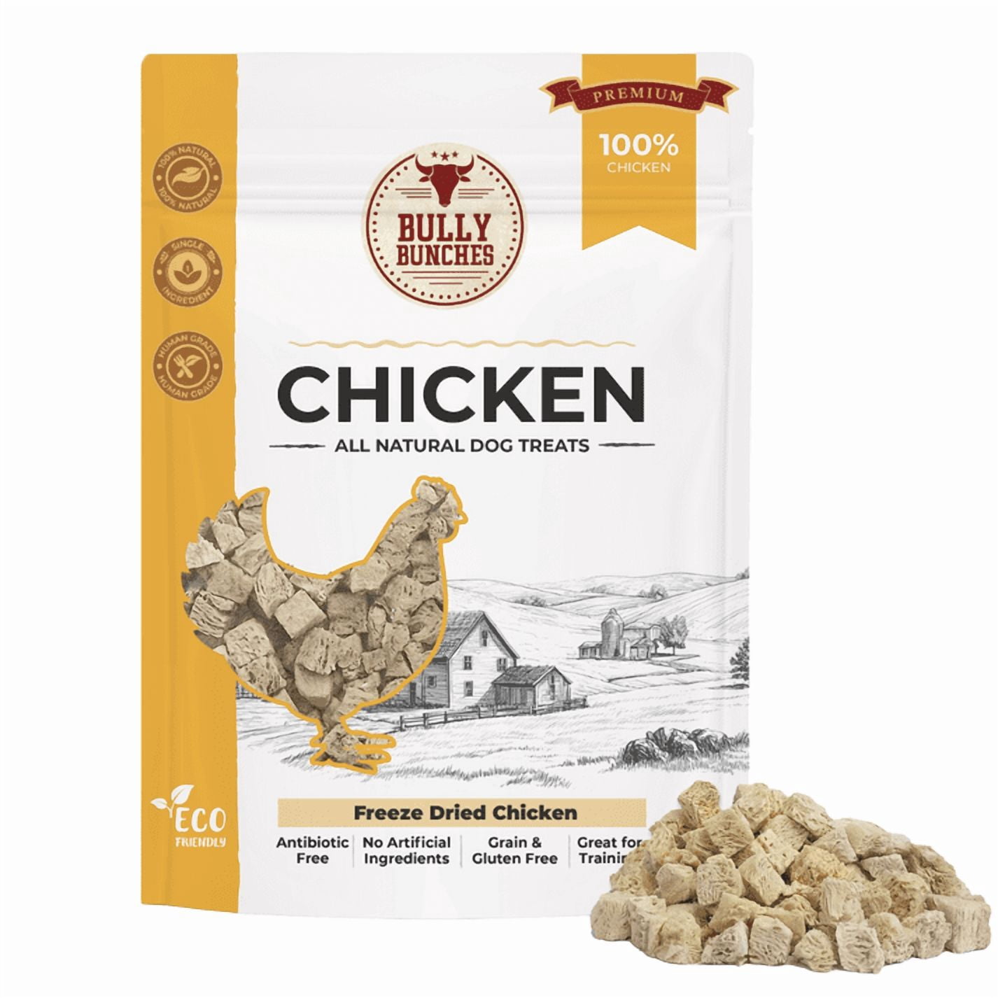 Bully Bunches Freeze Dried Chicken (100g) - Human Grade