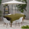 thumbnail image 2 of Vargottam Indoor/Outdoor Tablecloth 58" x 120" Inch Rectangular Tablecloth with Umbrella Hole & Zipper, Waterproof Patio Table Cloths, Spring/Summer Table Covers for Backyard /BBQs - Olive Green, 2 of 6