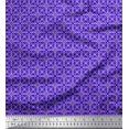thumbnail image 1 of Soimoi Blue Rayon Fabric Arrow & Diamond Geometric Print Fabric by the Yard 56 Inch Wide, 1 of 1