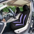 thumbnail image 1 of Universal Fit Car Seat Cover – Full Set of Automotive Seat Covers, Polished and Chic Flat Cloth Seat Protector for Cars, Trucks, SUVs and Vans - Purple, 1 of 8
