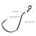 thumbnail image 2 of 180pcs/box offset round fish hook combination pack high carbon steel fish hooks, 2 of 8