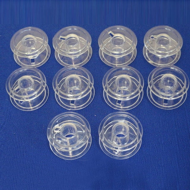 Shisuyan 10pcs 2.1cm Clear Plastic Domestic Sewing Machine Bobbins
