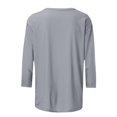 thumbnail image 5 of Meichang T-Shirt de la Saint-Patrick pour Femmes, Imprimé Trèfle Vert, Manches 3/4, Col Rond, Printemps, 5 of 5
