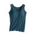 thumbnail image 1 of UPPADA Tank Tops with Built in Bra Padded Soft Solid Color Sleeveless Tops Workout Gym Shirt Comfy Basic Tank Tops,Tank Tops for Women 2025 Pack Navy,L, 1 of 3