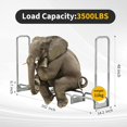 thumbnail image 4 of EastVita 8.5FT Indoor/Outdoor Steel Firewood Rack, Heavy Duty Log Storage, Silver, 4 of 7
