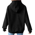 thumbnail image 4 of CEHVOM Mode Femmes Décontracté Manches Longues Col Rond Chandails pour Dames Hauts Blouse Chandail à Capuchon Uni Liquidation, 4 of 7