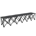 thumbnail image 1 of Outsunny Banc Pliant de Sport d'Équipe à 6 Places, Chaise-Banc Pliante, 1 of 10