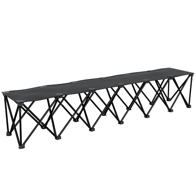 Outsunny Banc Pliant de Sport d'Équipe à 6 Places, Chaise-Banc Pliante