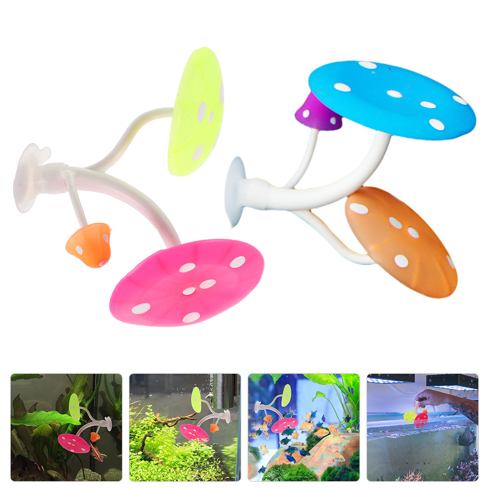 Minkissy 2Pcs Fish Tank Decor Silicone Leaf Pad for Aquarium Enthusiasts
