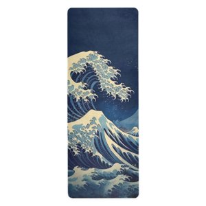 SDMKA Japanese Waves Yoga Mat for Women Men 71" x 26" Non Slip Exercise & Fitness Mat 1mm Thick Workout Mat for Yoga, Pilates, Come with Storage Bag