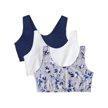 Soutien-gorge de sport en coton, style débardeur, Fruit of the Loom pour femmes, paq. de 3