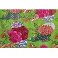 thumbnail image 3 of Indian Handmade Floral Print Kantha Quilt, Bedspread , Blanket Size ( King 108" x 108" ), 3 of 5