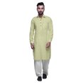 thumbnail image 1 of Atasi Kurta Pathani Classique à Col pour Garçons Chemise en Rayonne à Poche avant, 1 of 5