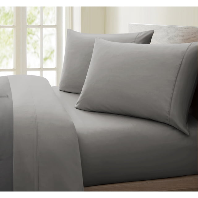 Oxford Collection 600 Thread Count Deep Pocket Egyptian Quality Cotton Solid Sheet Set (California King, Gray)