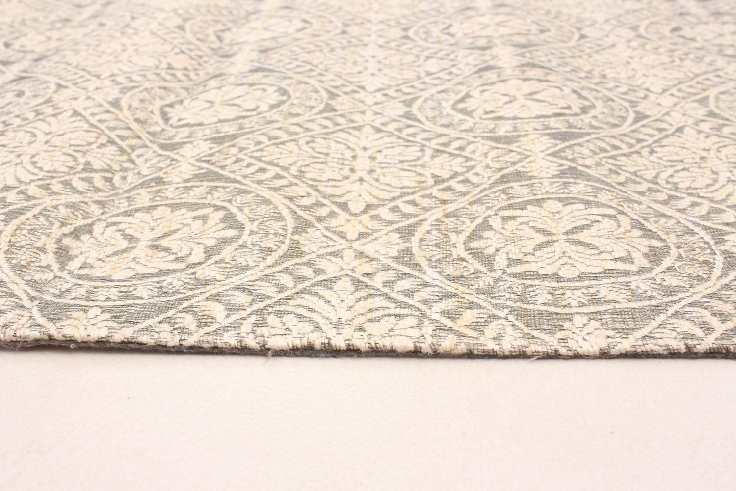 ECARPETGALLERY 4'4" x 6'7" Transitional Collage Handmade Area Rug for Living Room, Dining Room and Bedroom in Grey