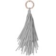 thumbnail image 3 of Craft Keychain, Practical Decorative Tassel Keychain Leather Tassel Design Widely Used  For Handbags Decoration For Mobile Phones For Car Keys Gray, 3 of 8