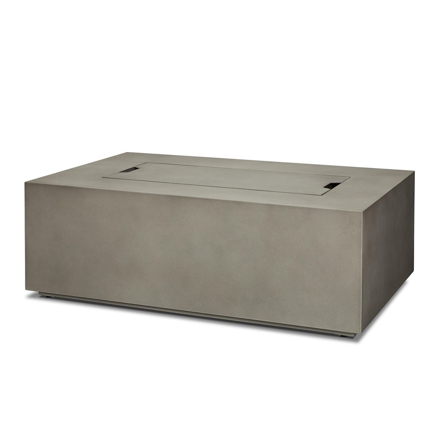 Aegean Small Rectangle Propane Gas fire table in Mist Gray with Natural Gas Conversion kit