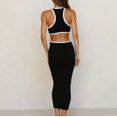 thumbnail image 4 of Birdeem Womens Round Neck Solid Color Temperament Sexy Open Waist Slim Fitting Dress, 4 of 8