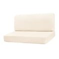 thumbnail image 1 of mmirethe RV Dinette Cushion Covers Easy Fitted Dark Stretch Slipcover Seat Sofa RV Elastic Gray Beige, 1 of 5