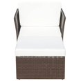 thumbnail image 2 of vidaXL Chaise de Jardin avec Tabouret en Rotin Synthétique Brun, 2 of 5