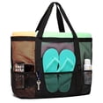thumbnail image 2 of Pompotops Swimming Beach Bag Swimsuit Mesh Storage Bag Large Mesh Travel Sports Handbag 9 Pockets Clearance, 2 of 6