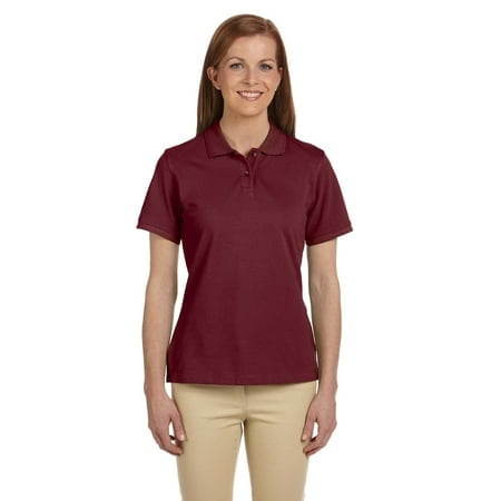 Harriton Polo à Manches Courtes en Piqué de Coton Filé à l'Anneau pour Femmes 6 oz