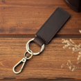 thumbnail image 1 of Leather Retro Cowhide Keychain Metal Lobster Clasp Pendant Fashion Personalized Anti-lost Car Keyring Keyholder wholesale, 1 of 4