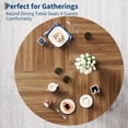 thumbnail image 3 of Dining Table for 4, 47 Inch Kitchen Table, Round Dining Room Table with Sturdy Base for Dining Room, Kitchen, Walnut(Table Only), 3 of 6