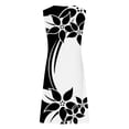 thumbnail image 5 of Penkiiy Robes de Printemps pour Femmes 2024 Décontractées Imprimées Amples Sans Manches Couleur Unie Col Rond Tempérament Élégantes Robes Dos Nu S Multicolore, 5 of 5