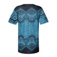 thumbnail image 4 of CEHVOM Femmes Mode Décontractée Imprimé Col Rond Ample Manches Courtes T-shirt Haut Blouse Chandail Liquidation, 4 of 5