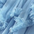 thumbnail image 4 of Women Layered Tulle Long Skirt High Waist Solid Color Frill Trim Ruffle Midi Skirt, 4 of 6