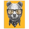 thumbnail image 2 of Funny Bear with Formal Glasses - Contemporary Animal Art Canvas, 2 of 3