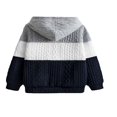 thumbnail image 2 of Hauts à Manches Longues à Capuche Contrastés en Jacquard pour Hommes, 2 of 5