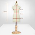 thumbnail image 2 of Mannequin Entièrement avec Base Ronde en Bois Support de Couturière E, 2 of 7