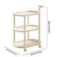 thumbnail image 2 of YIMWNYI Rolling Side Table with Wheels, 2-Tier Portable End Table, Mobile Nightstand, Storage Organizer for Small Spaces, Bedroom, Living Room, and Kitchen with Silent Rolling Wheels, 2 of 6