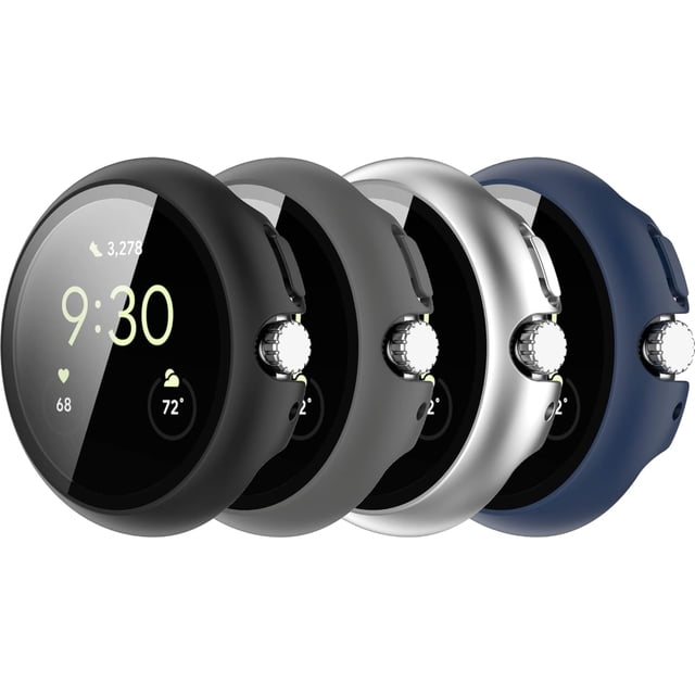 KOMI Protecteur d'Écran Compatible avec Pixel Watch 2/Google Pixel Watch Case, Étui Protecteur Rigide en PC Anti-Rayures avec Pare-Chocs, Étui de Protection Antichoc pour Google Pixel Watch Étui