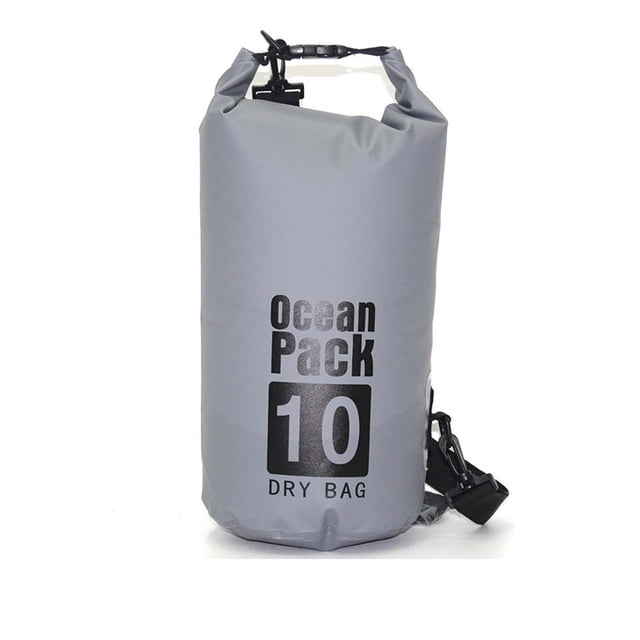 Waterproof Bags Multifunctional Outdoor Backpack Large-Capacity Equipment Foldable Kayak Rafting Bag Pool Beach Sports Gray 30L Shoulders