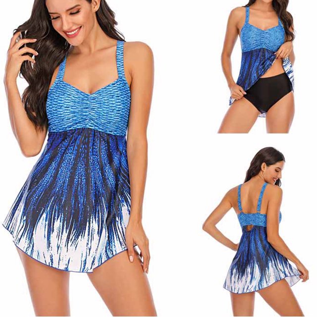 Daisyyozoid Women's Swimsuit Plus Size Bikini Split Two-piece Beach With Bra Swimsuit