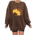 thumbnail image 1 of Nouveaux Hauts pour Femmes 2023 Mode Imprimé Col Rond Chandail à Enfiler Hauts Manches Longues Blouse Confortable Chandail Coupe Décontractée Chandail Surdimensionné pour Femmes, 1 of 6