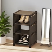 EGNMCR Shoe Rack for Closet Concise Shoe Rack Storage Shoe Rack Multi-Layer Space Saving Doorway Dormitory Shoe Cabinet Home Storage Slipper Rack Shelf Plastic Four Tier Organizer Shoe Rack