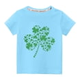 thumbnail image 1 of TopLLC St. Patricks Day Chemises pour Femmes Hauts de Sarrau St Patricks Day Tout-Petits Enfants Garçons Filles Mode Mignon Col Rond Imprimé Manches Courtes Haut, 1 of 3