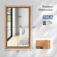 thumbnail image 3 of Gymax Rustic Wood Mirror Rectangular Frame Decor Wall Mounted Mirror w/ Back Board, 3 of 9