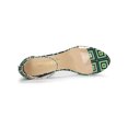 thumbnail image 4 of BLISSFUL STEP Women's Printed Clear Platform Block Heels Sandals Green 7, 4 of 7