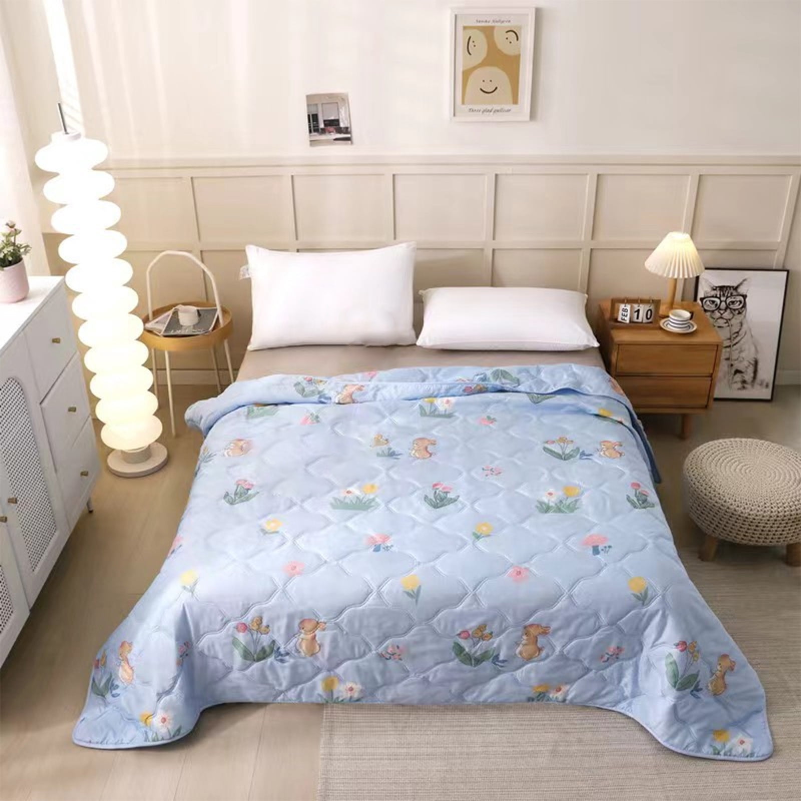 Bed Blanket Twin Thermal Blanket Bed Breathable Soft Comfortable Blanket For All Season