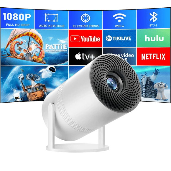 NexPlay Portable Projector with Auto Focus & Keystone, Mini Projector Native 720P,Up to 300'' Screen,Compatible with HDMI, TV Stick, Phone, PS, USB for Home Theater & Gaming