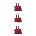thumbnail image 2 of relayinert Sac à Main pour Femmes - Nylon Résistant aux Déchirures Fabriqué avec Plusieurs Façons de Transporter Sac à Bandoulière Rouge Vin Ensemble de 3, 2 of 6