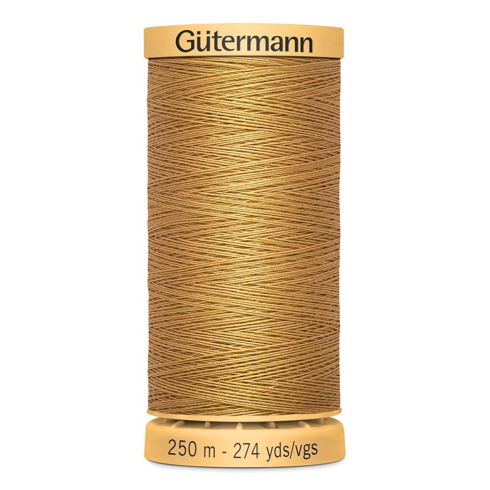 GÜTERMANN Cotton 50wt Thread, 250 m (273.4 yd), Black, Strong & Lustrous for Sewing