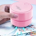 thumbnail image 4 of XYAIYT Mini Desktop Vacuum Cleaner with USB Charging,360 Degree Rotating Design,High Suction Power for Keyboard,Home,School Office Cleaning Needs,Portable and Energy Efficient(Pink), 4 of 8