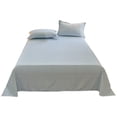 thumbnail image 2 of Deeceymbur Washed Cotton Solid Color Bedding Set 3 Piece Duvet Cover Fitted Sheet Pillowcases Soft Breathable, 2 of 6